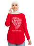 Racing Red Printed Long - Sleeve Design 4 - Khotwh